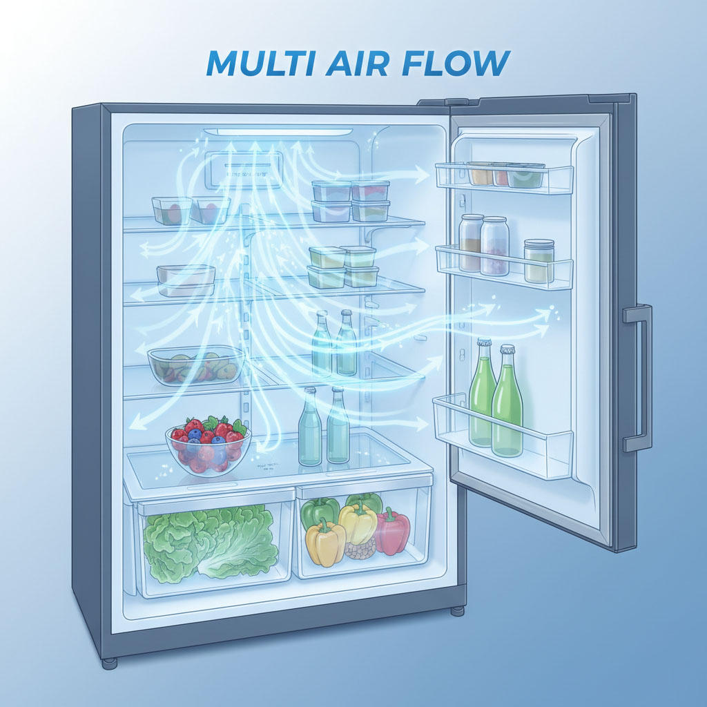 اینفوگرافی نحوه عملکرد Multi Air Flow