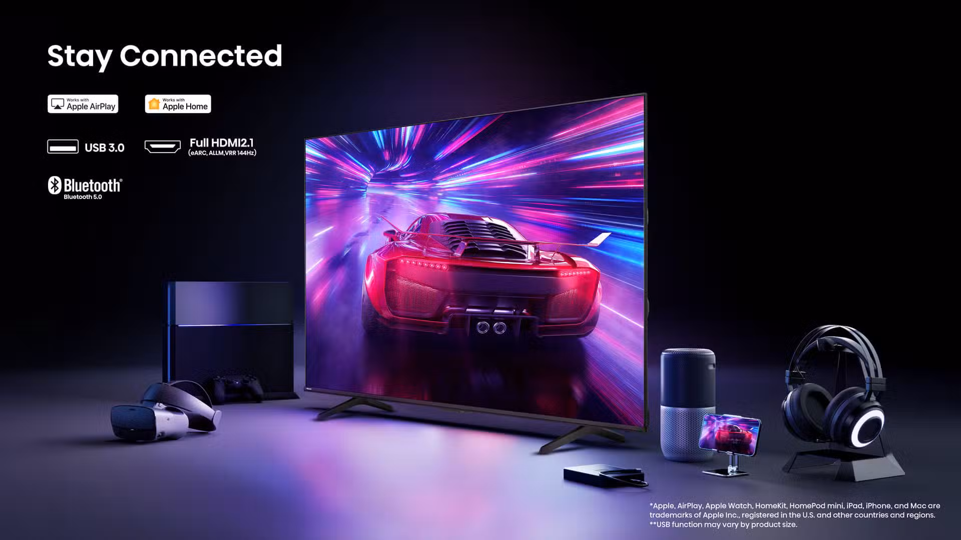 تلویزیون ۵۵ اینچ هایسنس 55Q7 (QA55Q7FSHICHD) | پنل QLED و رفرشریت 144Hz