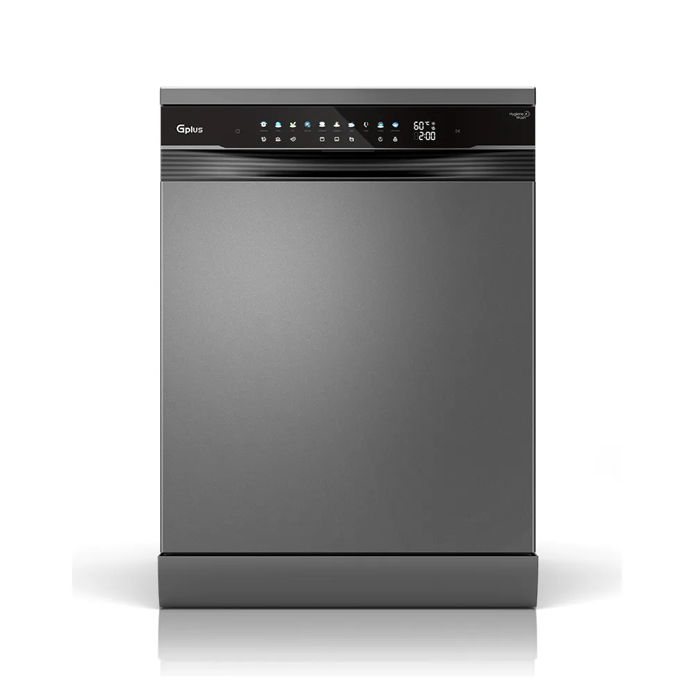 ماشین ظرفشویی ۱۵ نفره جی‌پلاس مدل GDW-R1599؛ سنسور هوشمند و خشک‌کن خودکار